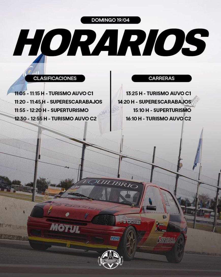 Horarios oficiales: Clasificaciones y Carreras del Domingo 19/04